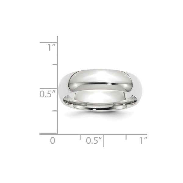 14KW 6mm Standard Comfort Fit Wedding Band Size 11