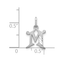 14KW Diamond-cut Letter M Initial Charm
