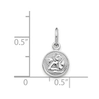 14k White Gold Small Polished Angel Charm