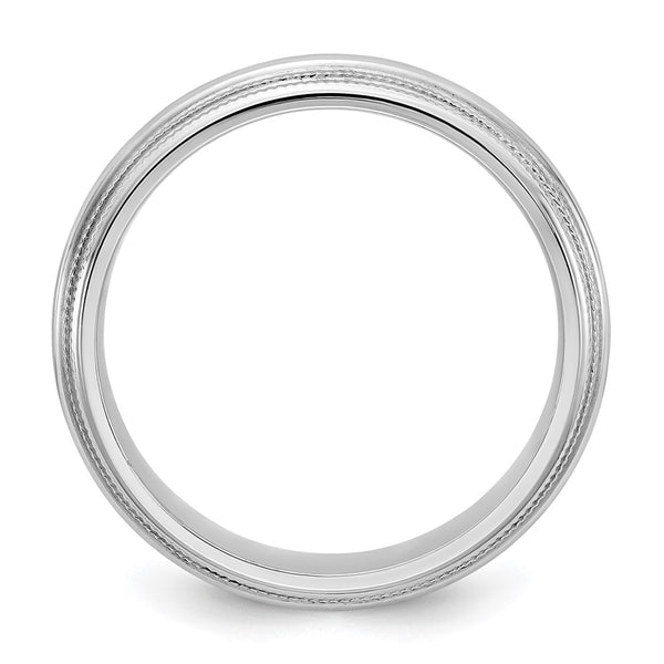 14KW 5mm Double Milgrain Comfort Fit Band Size 7