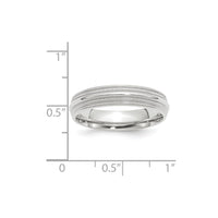 14KW 5mm Double Milgrain Comfort Fit Band Size 4