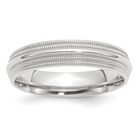 14KW 5mm Double Milgrain Comfort Fit Band Size 4