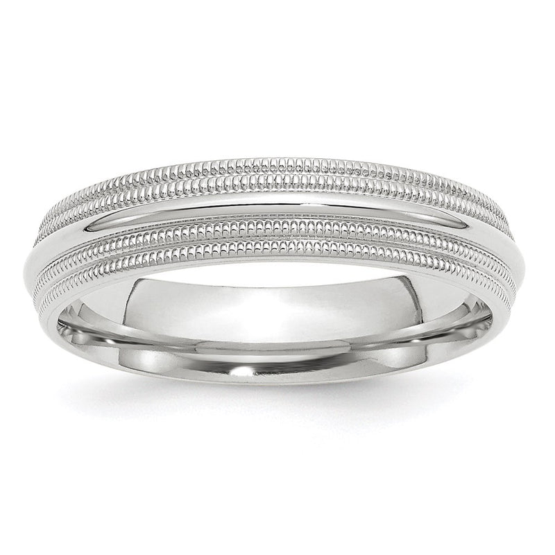 14KW 5mm Double Milgrain Comfort Fit Band Size 4