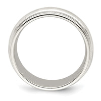 14KW 7mm Double Milgrain Comfort Fit Band Size 10