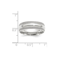 14KW 7mm Double Milgrain Comfort Fit Band Size 10