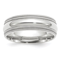 14KW 7mm Double Milgrain Comfort Fit Band Size 10