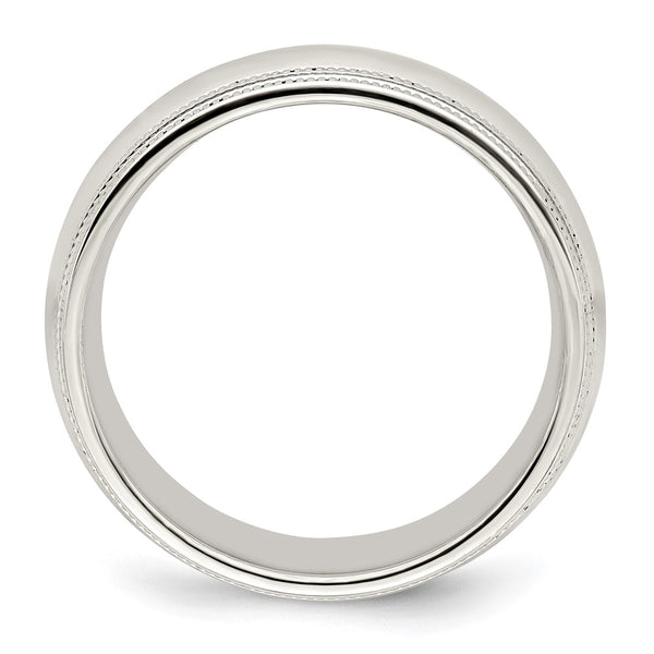 14KW 8mm Double Milgrain Comfort Fit Band Size 11.5