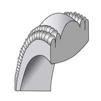 Sterling Silver Rh-plated 7mm Comfort Fit Double Milgrain Size 5 Band