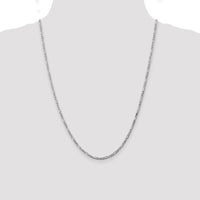 14k White Gold 2.75mm Flat Figaro Chain