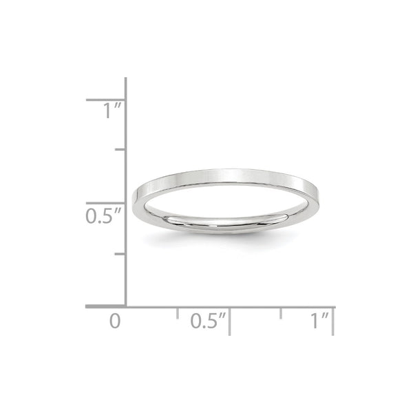14KW 2mm Standard Flat Comfort Fit Band Size 9.5