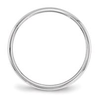 14KW 2mm Half-Round Wedding Band Size 8