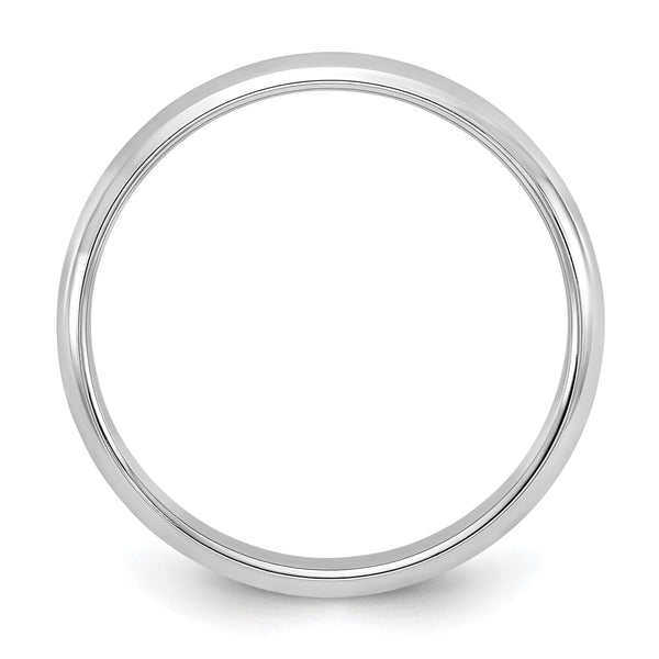 14KW 3mm Half-Round Wedding Band Size 8.5