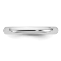14KW 3mm Half-Round Wedding Band Size 9