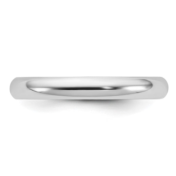 14KW 3mm Half-Round Wedding Band Size 10