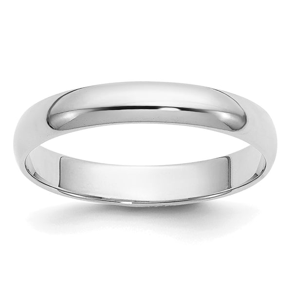 14KW 3mm Half-Round Wedding Band Size 10
