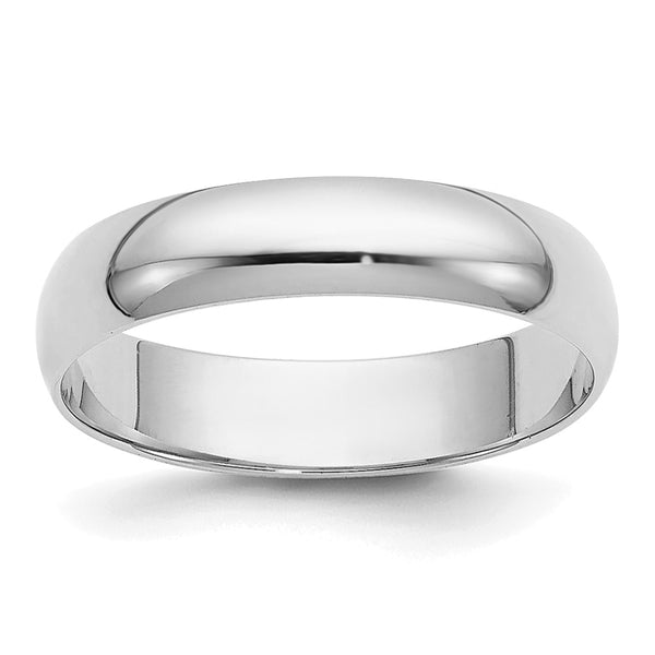 14KW 4mm Half-Round Wedding Band Size 7