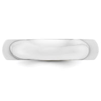 14KW 5mm Half-Round Wedding Band Size 4