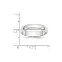 14KW 5mm Half-Round Wedding Band Size 4