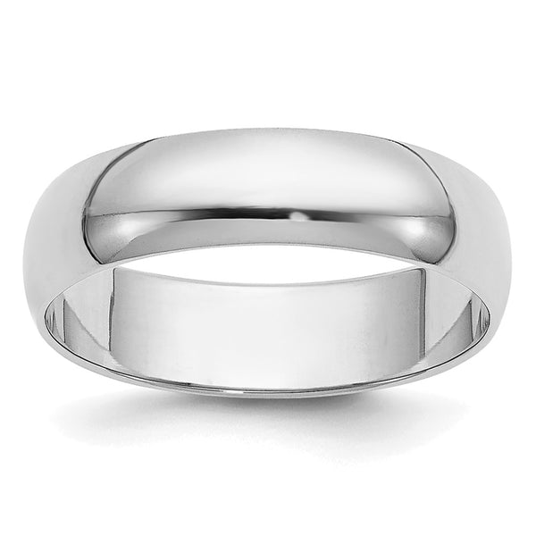 14KW 5mm Half-Round Wedding Band Size 10