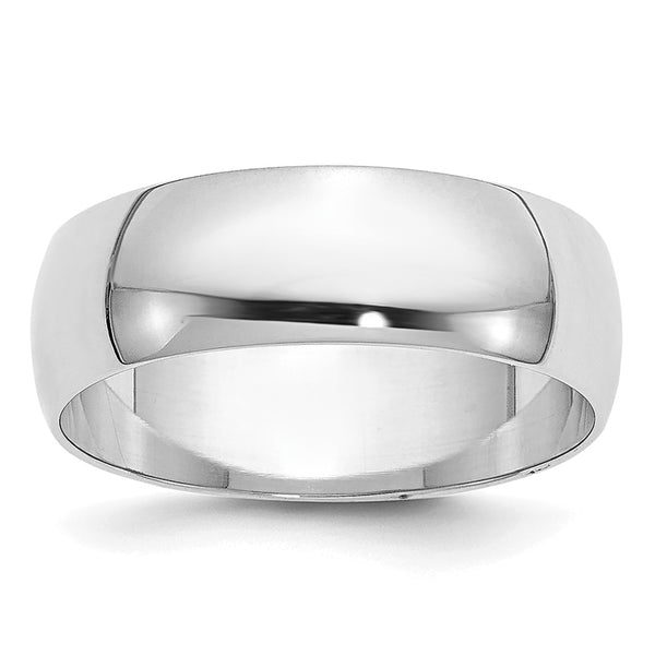14KW 6mm Half-Round Wedding Band Size 9.5