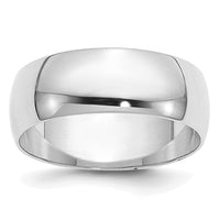 14KW 6.5mm Half Round Band Size 8.5