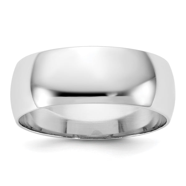 14KW 7mm Half-Round Wedding Band Size 6.5