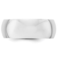 14KW 8mm Half-Round Wedding Band Size 9