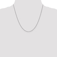14k White Gold .9mm Box with Lobster Clasp Chain