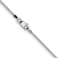 14k White Gold 1.05mm Box Chain