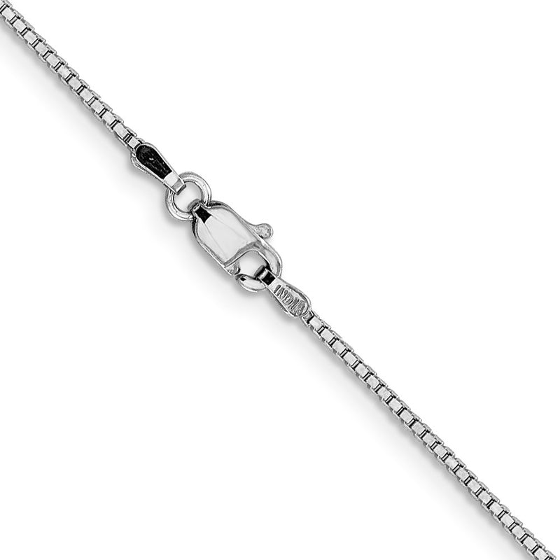14k White Gold 1.05mm Box Chain