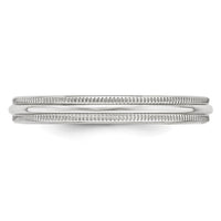 14KW 3mm Milgrain Half Round Band Size 5