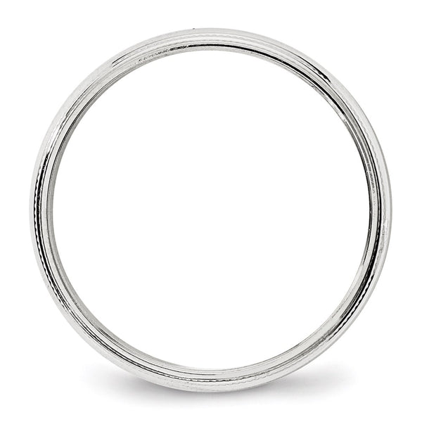 14KW 4mm Milgrain Half Round Band Size 5