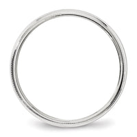 14KW 4mm Milgrain Half Round Band Size 12