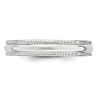 14KW 4mm Milgrain Half Round Band Size 5