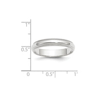 14KW 4mm Milgrain Half Round Band Size 9
