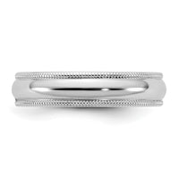 14KW 4.5mm Milgrain Half Round Band Size 13