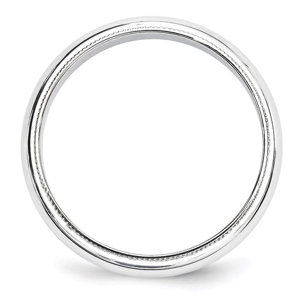 14KW 5mm Milgrain Half Round Band Size 5