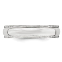14KW 5mm Milgrain Half Round Band Size 5