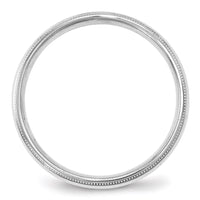 14KW 4mm Milgrain Comfort Fit Band Size 8