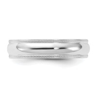 14KW 5mm Milgrain Comfort Fit Band Size 10.5