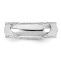 14KW 6.5mm Milgrain Comfort Fit Band Size 10
