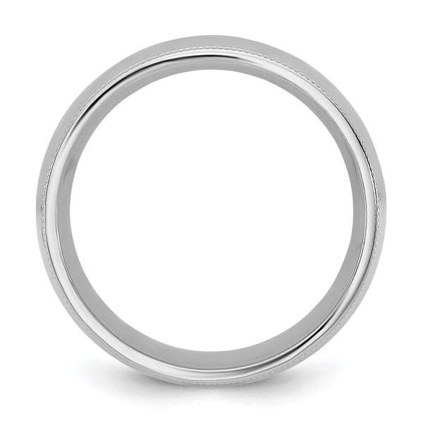 14KW 8mm Milgrain Comfort Fit Band Size 4.5