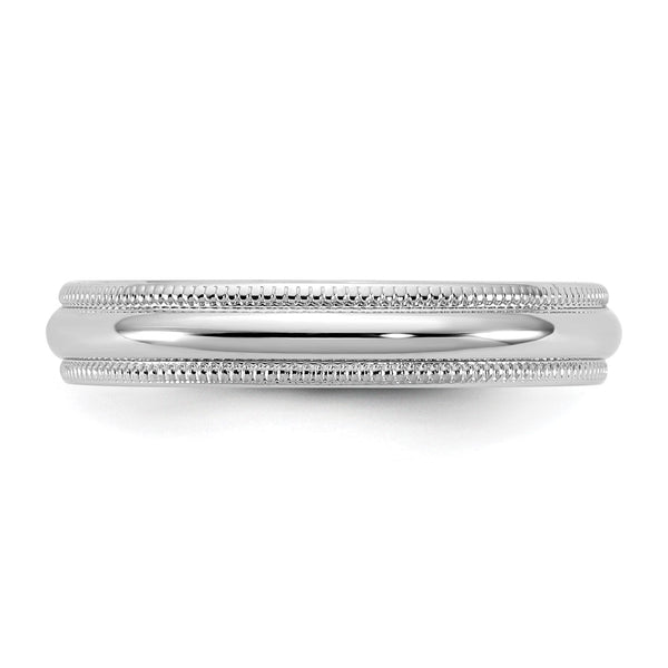 14KW 3.5mm LTW Milgrain Half Round Band Size 7.5
