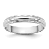 14KW 3.5mm LTW Milgrain Half Round Band Size 7.5