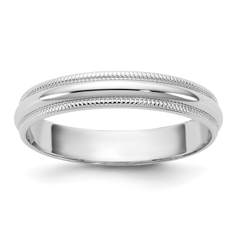14KW 3.5mm LTW Milgrain Half Round Band Size 7.5