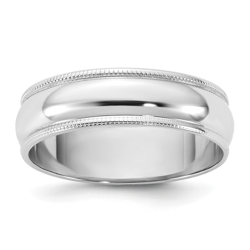 14KW 5.5mm LTW Milgrain Half Round Band Size 4.5