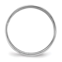 14KW 6mm LTW Milgrain Half Round Band Size 7.5