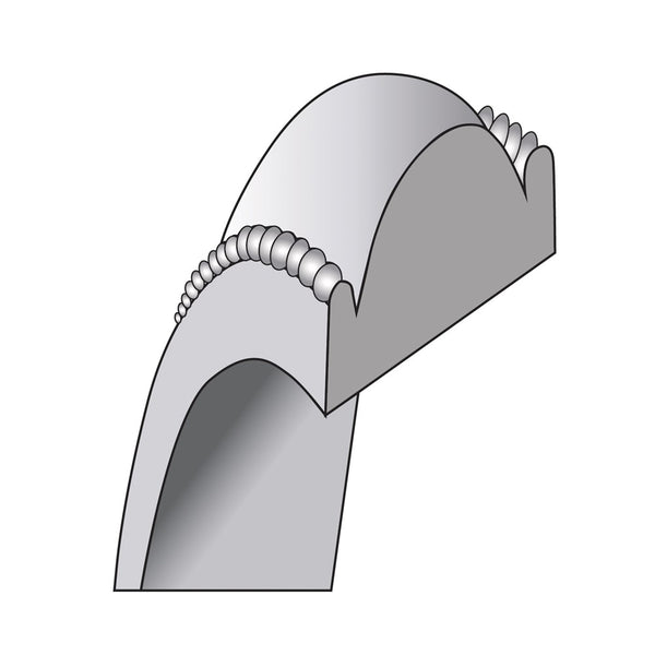 14KW 8mm LTW Milgrain Half Round Band Size 5.5