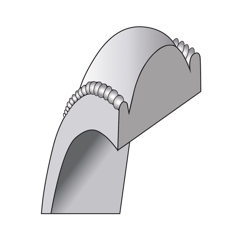14KW 8mm LTW Milgrain Half Round Band Size 5.5