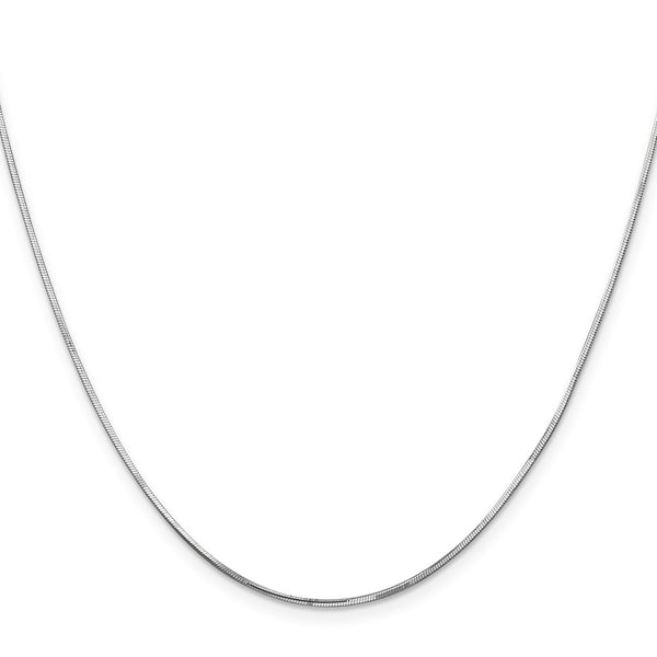 14k White Gold .9 mm Octagonal Snake Chain